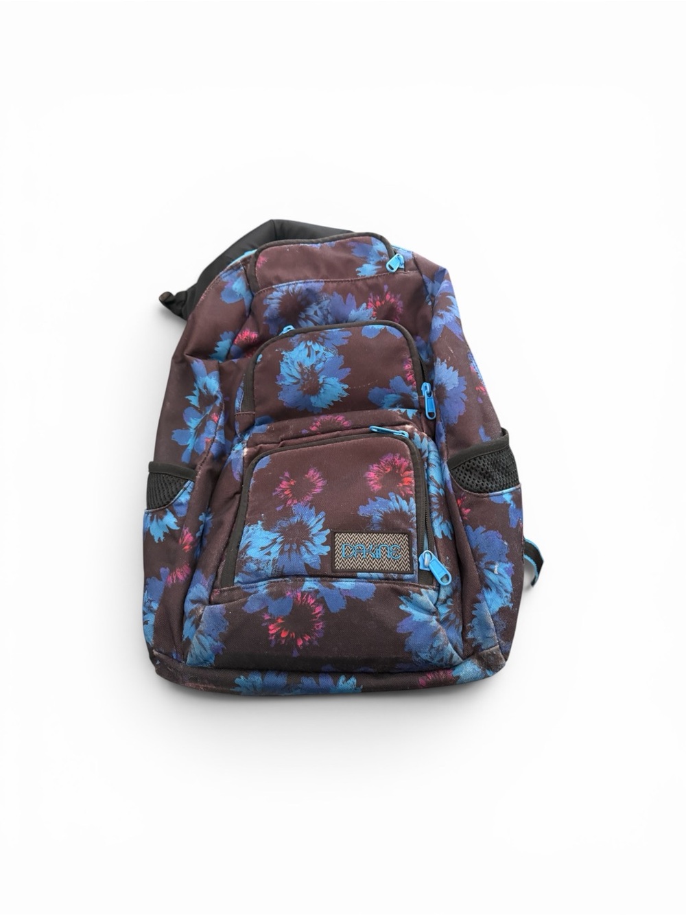 Dakine Hibiscus Floral Print Sling Backpack - Blue/Brown